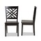 Baxton Studio Caron Modern and Contemporary Transitional Dark Brown Finished Wood 2-Piece Dining Chair Set 180-11430-Zoro - alternate 4